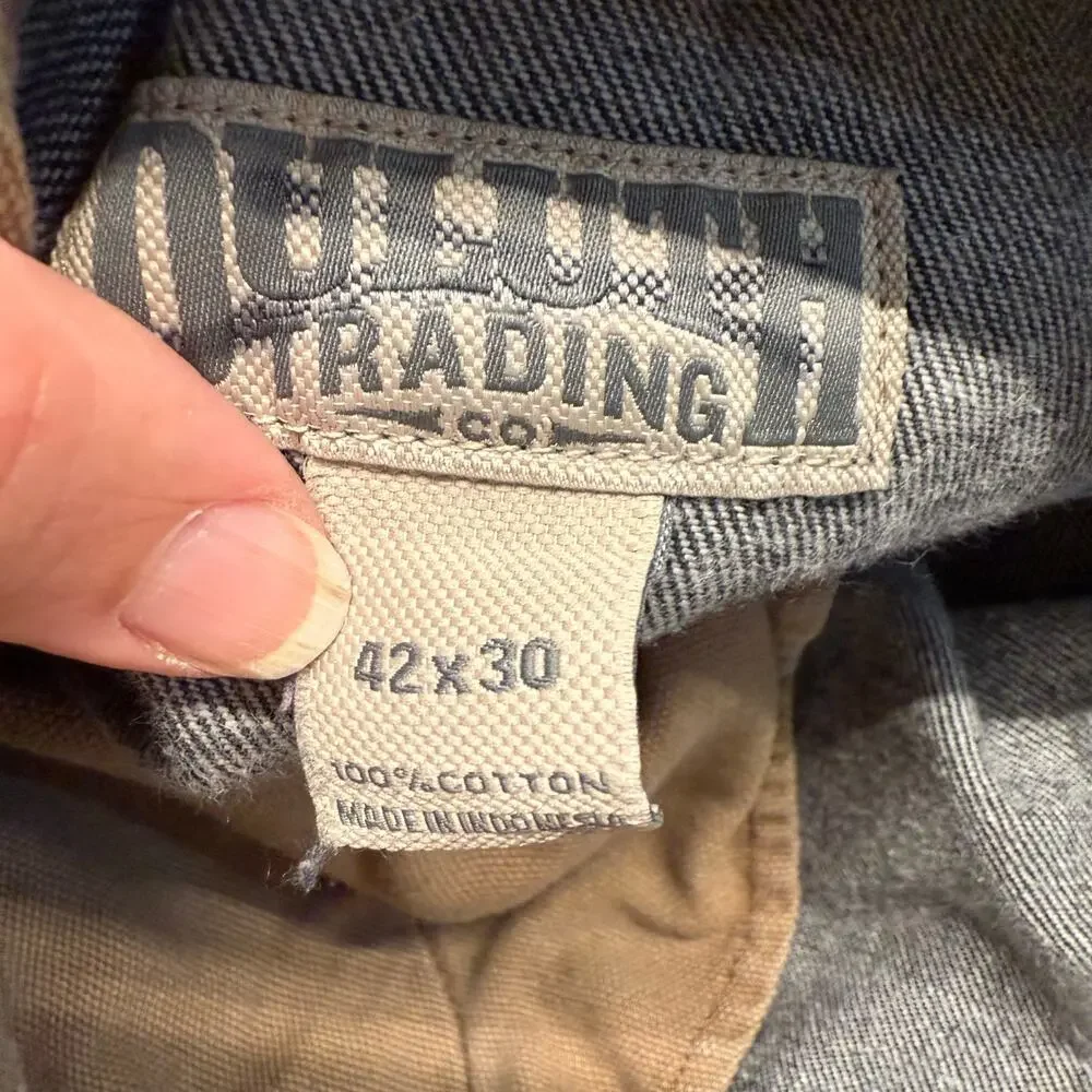 Duluth Trading Co Flex Fire Hose Work Jeans Men’s 42x30 Heavy Canvas Reinforced